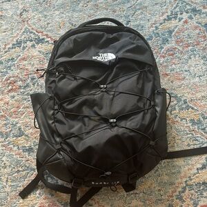 north face borealis backpack black and white